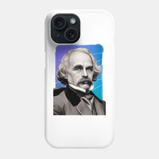 American Novelist Nathaniel Hawthorne illustration Phone Case