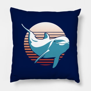 Retro Dolphin Pillow