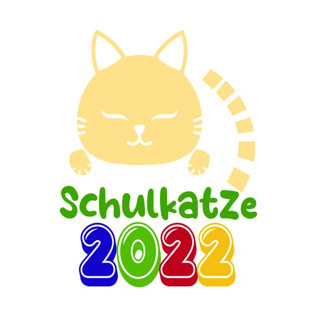 Schulbeginn Katze Schulkatze 2022 T shirt by chilla09