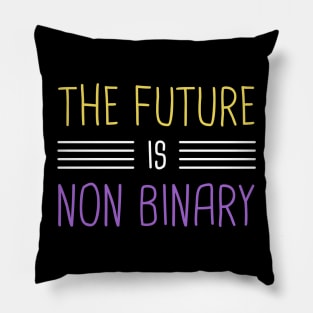 The Future Is Non-Binary | Gender Identity Genderqueer Pillow