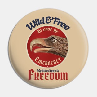 Vintage Eagle Wild & Free Pin