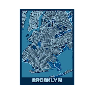 Brooklyn - United States Peace City Map T-Shirt