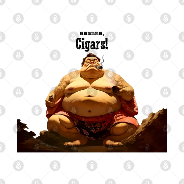 Puff Sumo: mmmmm, I Love Cigars on a light (Knocked Out) background by Puff Sumo