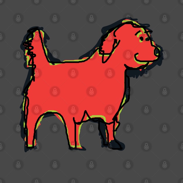 Red Dog Ruff Rough by ellenhenryart