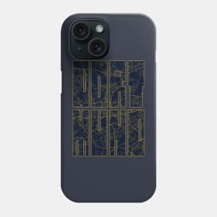 Dortmund, Germany City Map Typography - Gold Art Deco Phone Case