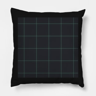 Dark Slate Plaid -  Shades of Green Pillow