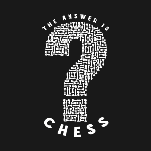 The Answer Is Chess Piece Funny Mosaic Question Mark T-Shirt