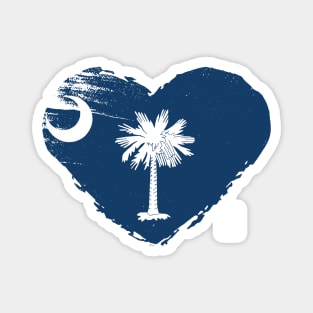 U.S. State - I Love South Carolina - South Carolina Flag Magnet