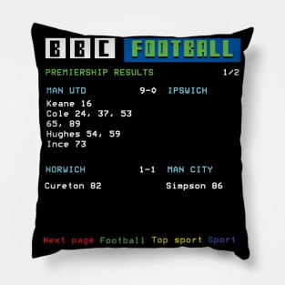 90s Nostalgia TV Football Results Dad Gift Pillow