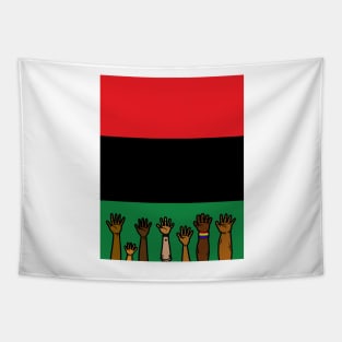 Pan African flag Juneteenth black freedom liberation Tapestry