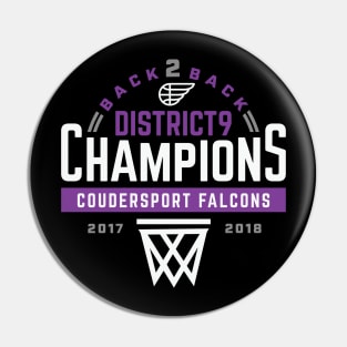 Coudersport Falcons District 9 Basketball Pin