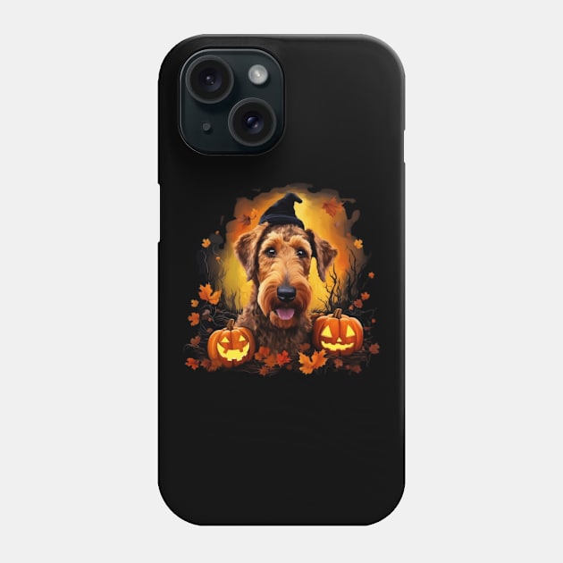 Airedale terrier Halloween Phone Case by NatashaCuteShop