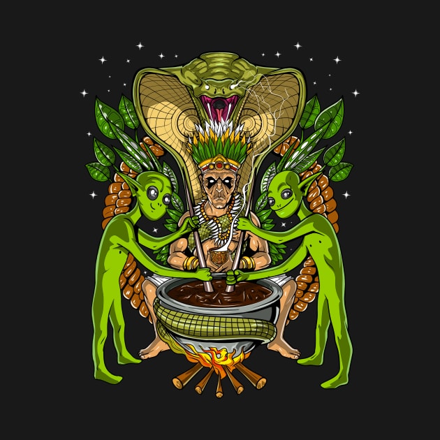 Ayahuasca Shaman Aliens by underheaven