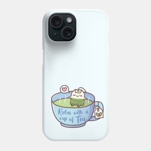 Cute Tea Bag Relax With A Cup Of Tea Phone Case