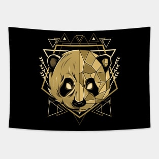 Panda Head Geometry Tapestry