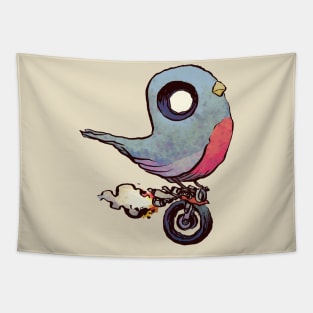 Bird on a Bike Tapestry