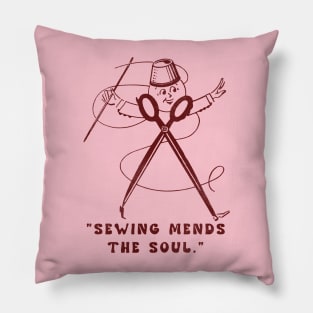 Sewing Mends The Soul Pillow