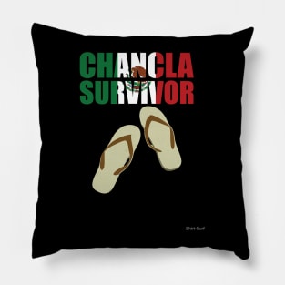 Chancla Survivor retro Pillow