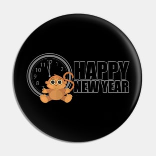 Happy New Year - Monkey Pin