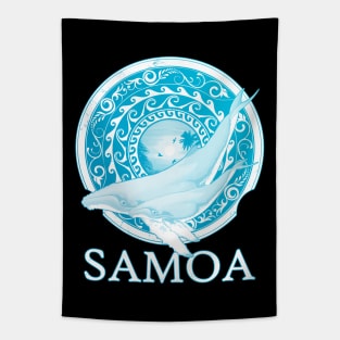 Humpback whales Shield of Samoa Tapestry