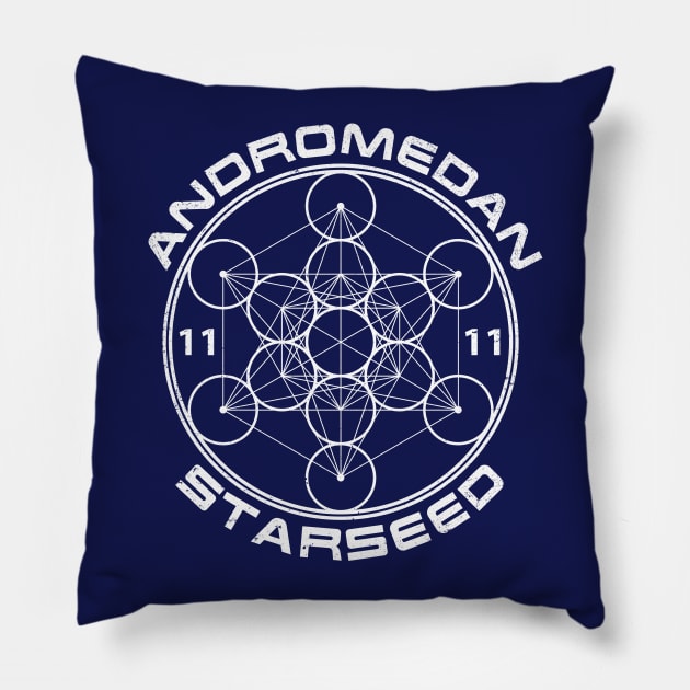 Andromedan Starseed Sacred Geometry Pillow by rycotokyo81