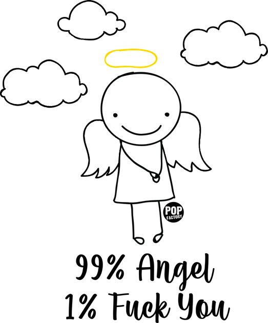 99% angel Kids T-Shirt by toddgoldmanart