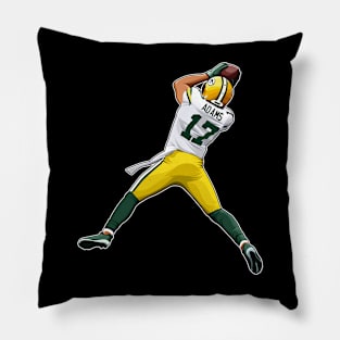 Davante Adams #17 Catch A Pass Pillow