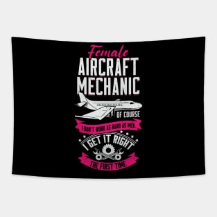 Female Aircraft Mechanic Gift Tapestry