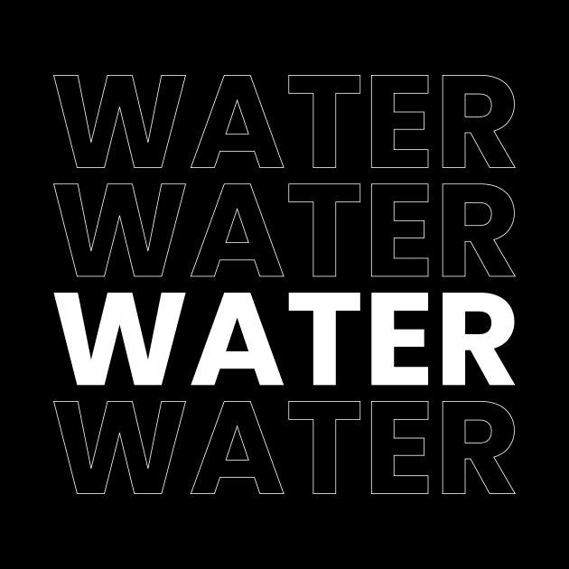 water typography design by emofix