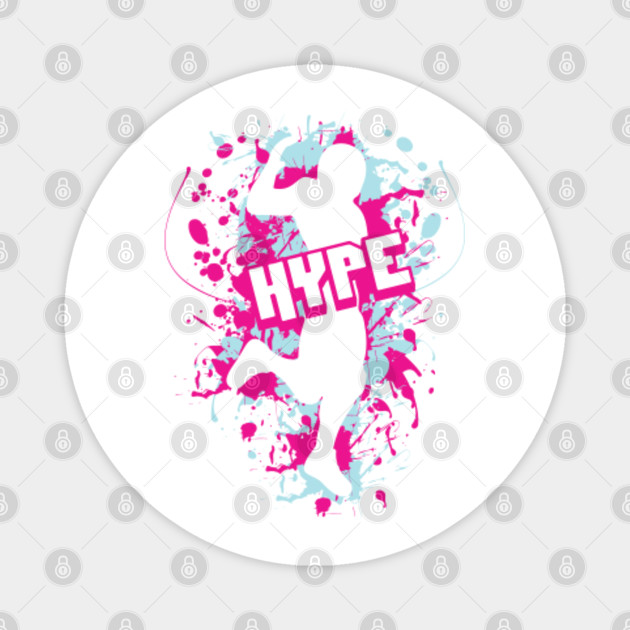 Gaming Hype Dance Emote Pink And Blue Hype Magnet Teepublic Au - hype dance roblox id