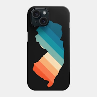 New Jersey State Retro Map Phone Case