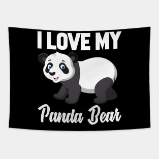 I Love My Panda Bear Tapestry