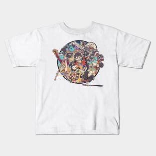 Gol D Roger one piece Kids T-Shirt by Swidoni