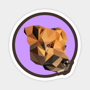 Staffordshire Terrier Polygonal Style Puppy Dog Pet Animal Portrait Magnet