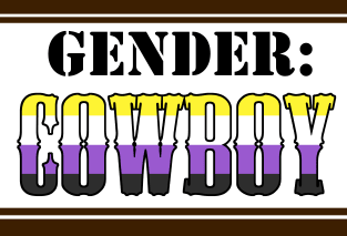 Gender: COWBOY - Enby Colors Magnet
