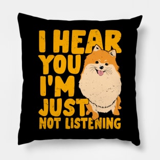 Funny Pomeranian Pom Spitz Dog Lover Gift Pillow