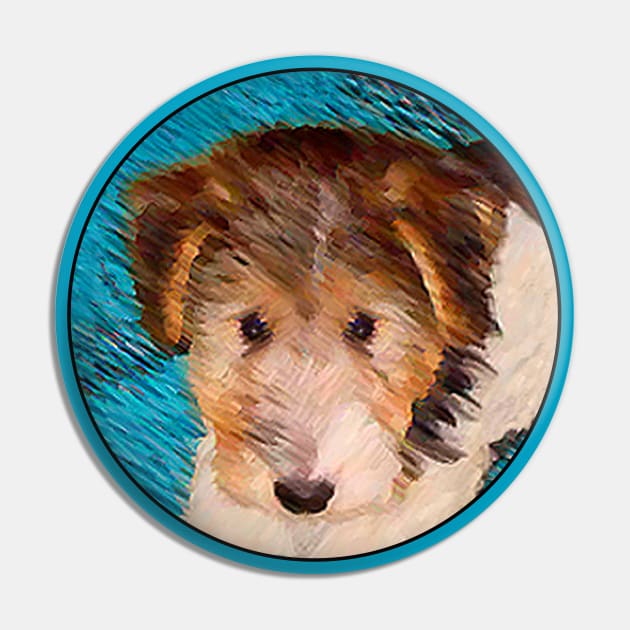 Wire Fox Terrier Puppy Pin by Alpen Designs