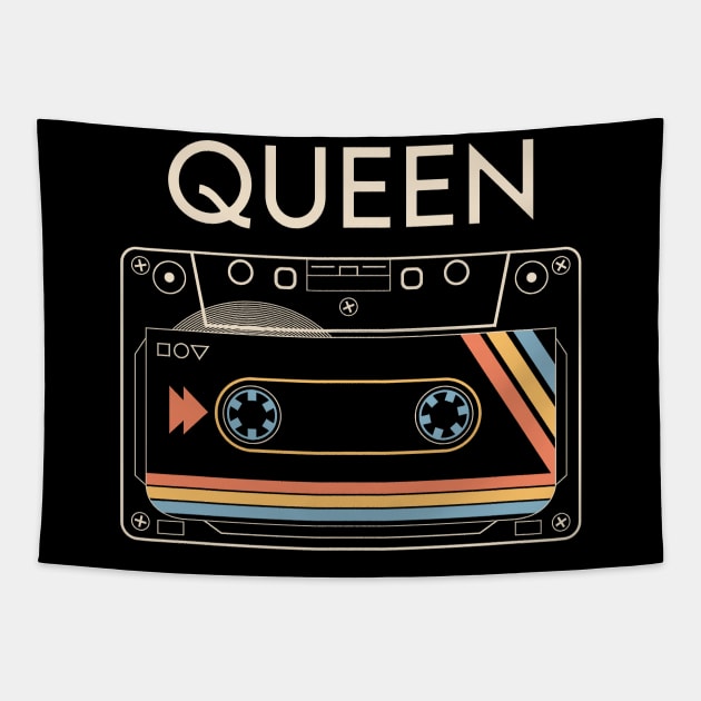 Queen Retro Art Tapestry by Fathian