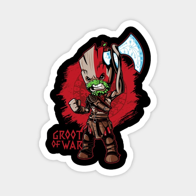 Groot of War Magnet by JayHai