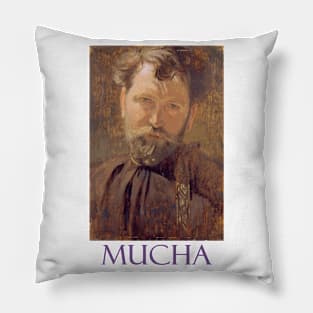 Self-Portrait by Alphonse Mucha Pillow