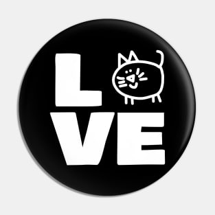 Love Chonk Cat Animals Pin