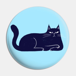 Moody blue cat not happy mood - facing right Pin