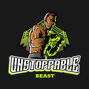 Unstoppable Beast | Fierce Fighter with Boxing Ring T-Shirt