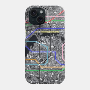 London city Metro subway map Phone Case