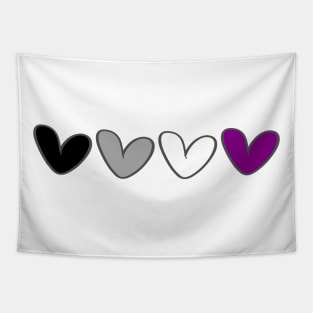 Asexual hearts flag Tapestry