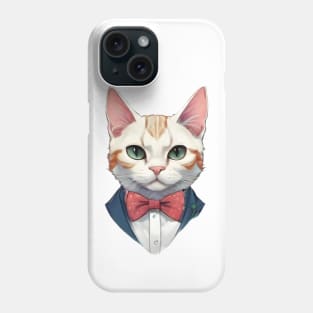 Fancy Cat with Bowtie no.6 Phone Case