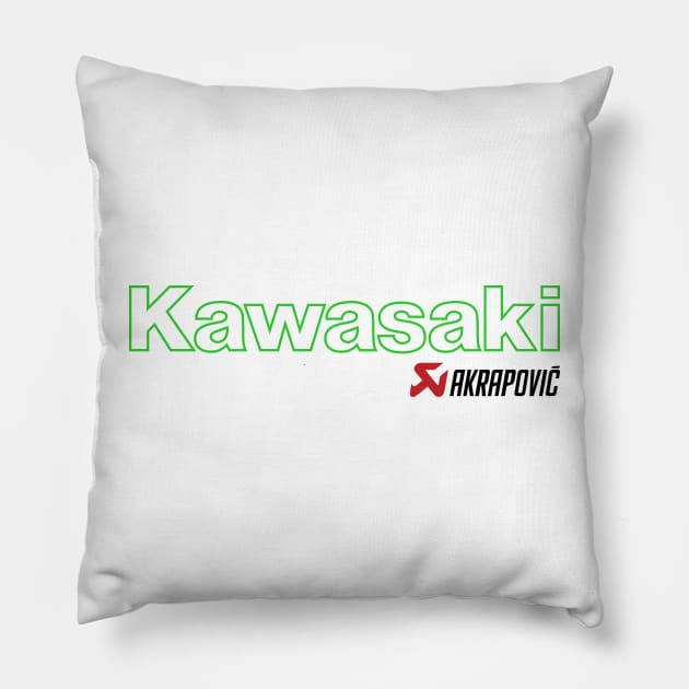 Kawasaki Akrapovic Pillow by tushalb