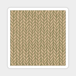 Winter Knit Pattern Drawing Magnet