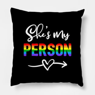 I'm Her Person She's My Person Lesbian Couple Matching Pillow