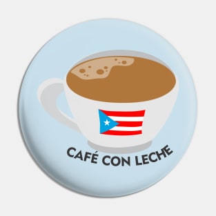 Boricua Cafe con Leche Puerto Rican Coffee Milk Latino Food Pin